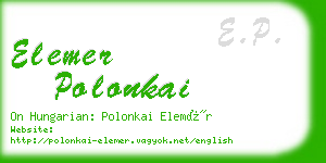 elemer polonkai business card